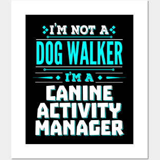 Dog Walker Canine Activity Director Creative Job Title Posters and Art